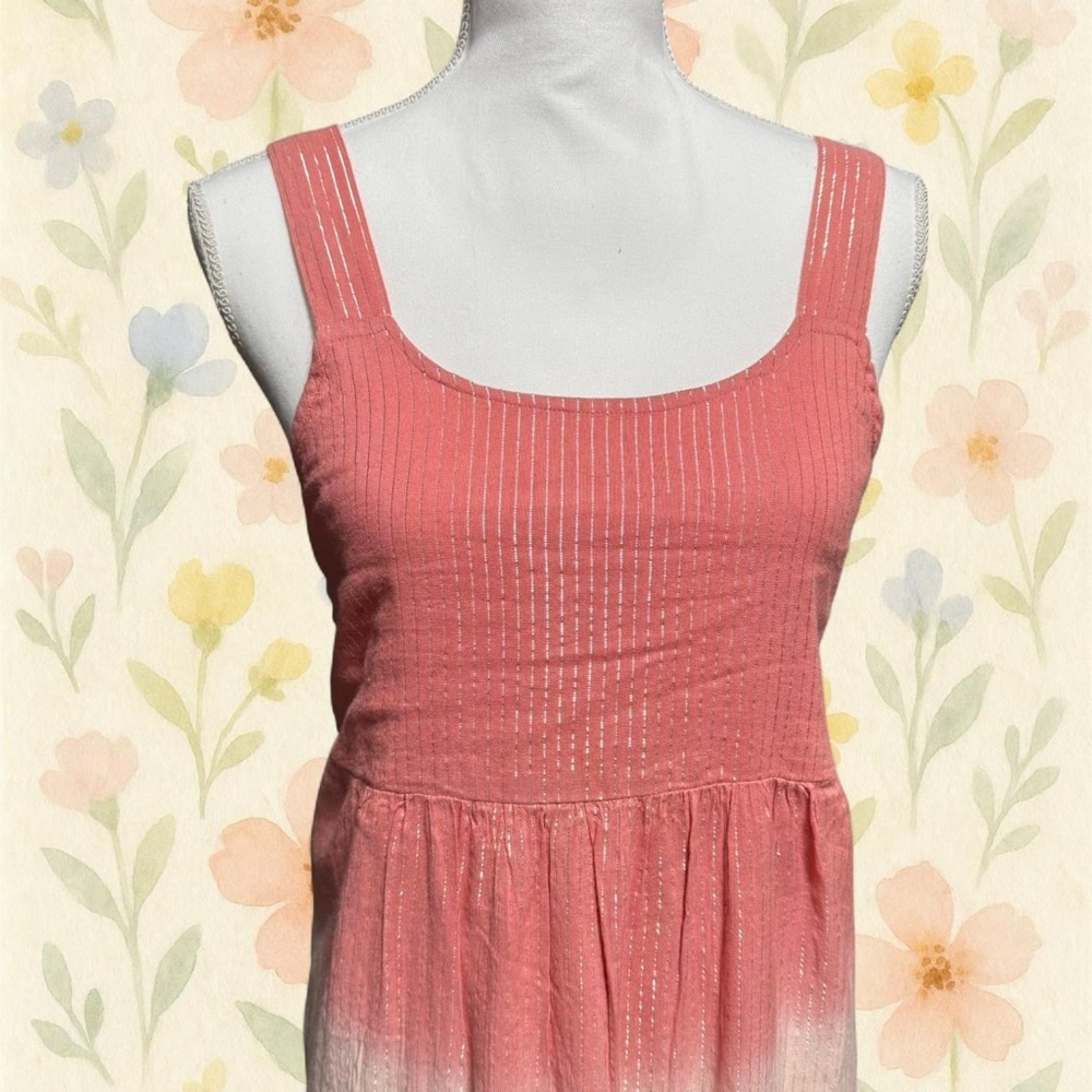 Elegant Pink and White Ombre Maxi Dress - Picture 3 of 8